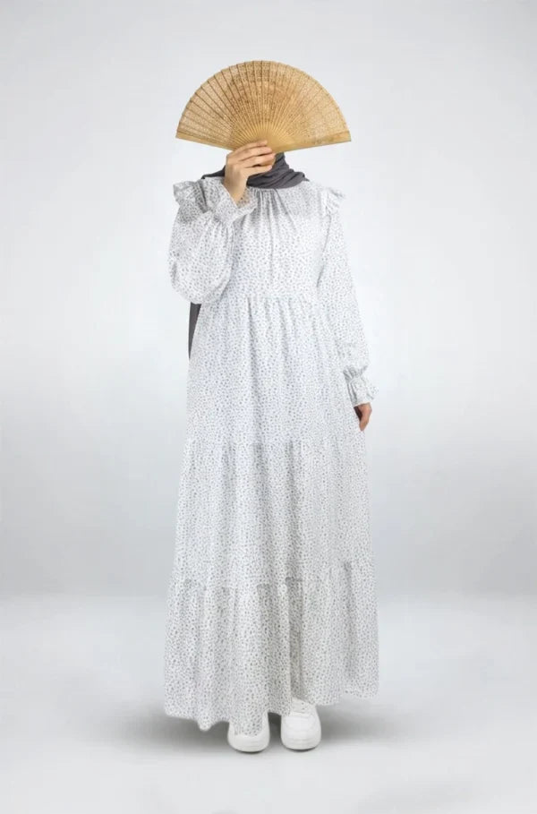 Mini Flowers Linen Dress